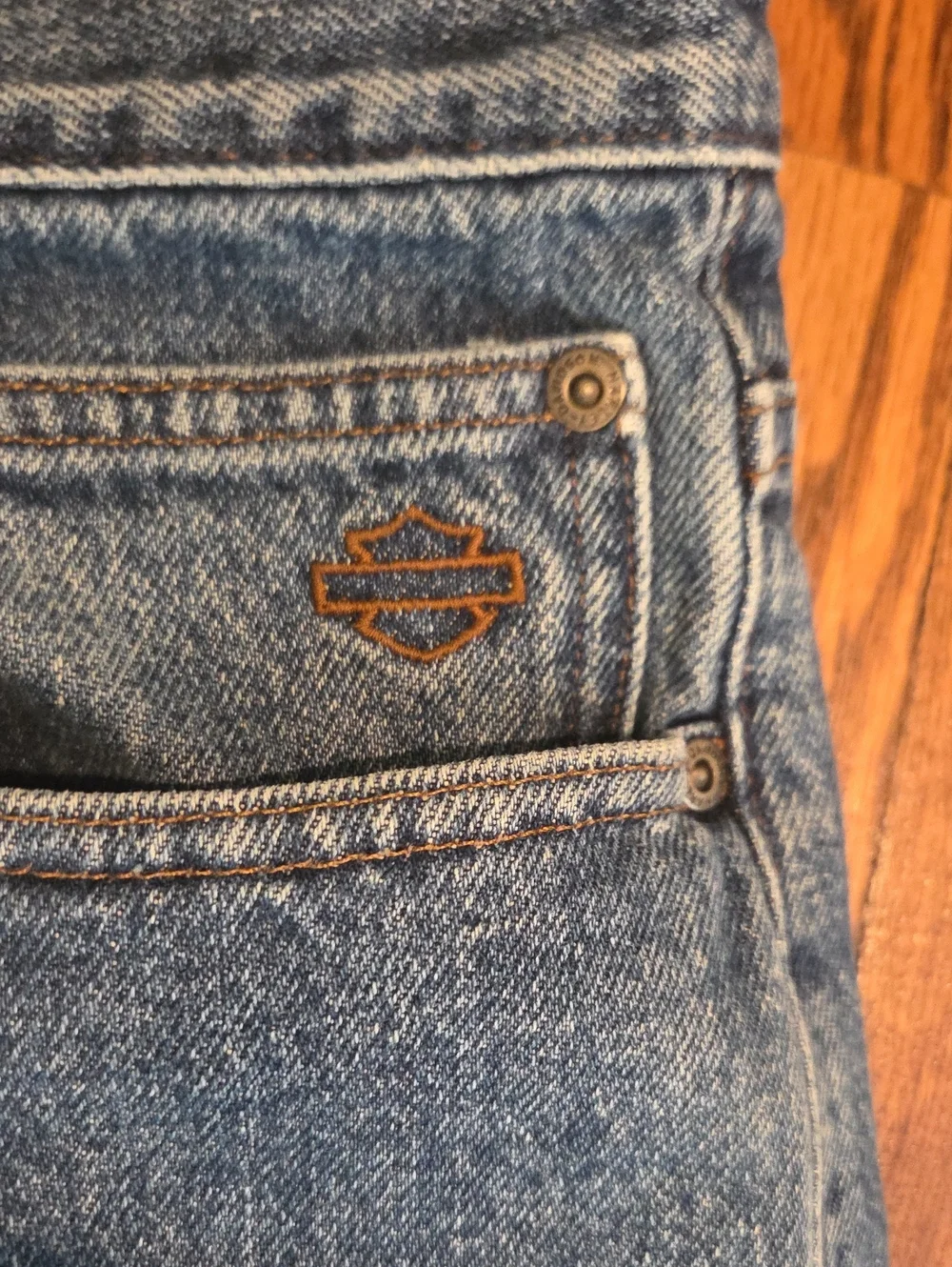 Harley Davidson Mens Denim Jeans 42x34 Med Wash